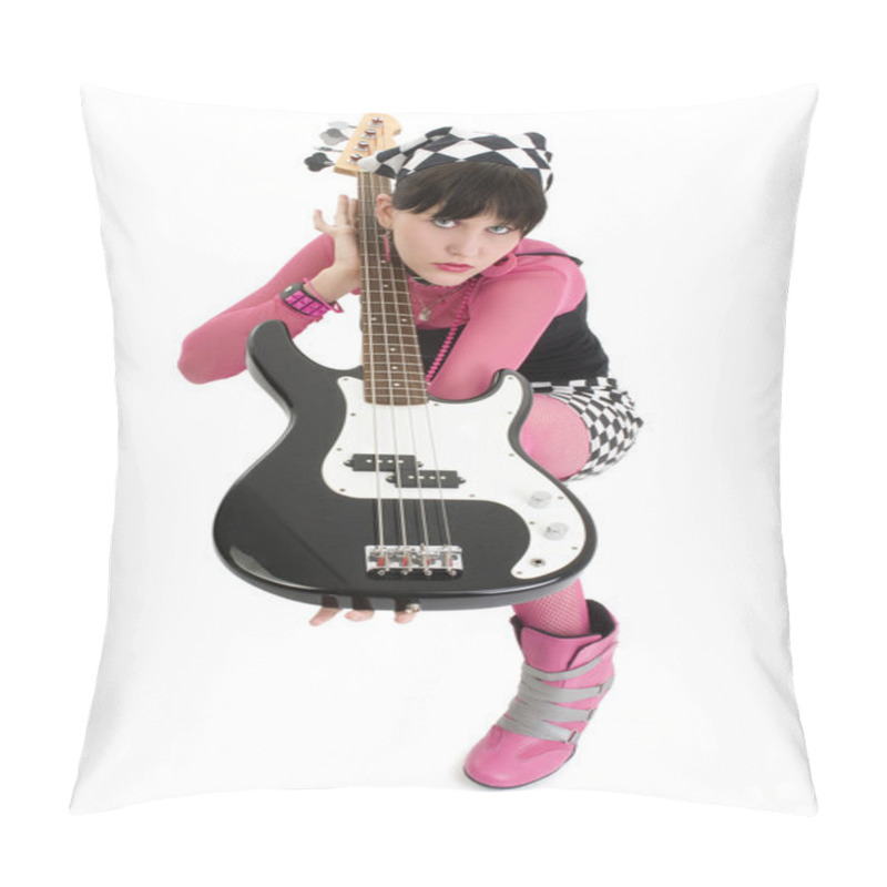 Personality  Bass Babe In Pink And Black Pillow Covers