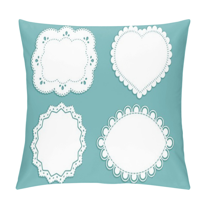 Personality  Different Shape Labels With Lacy Borders Pillow Covers