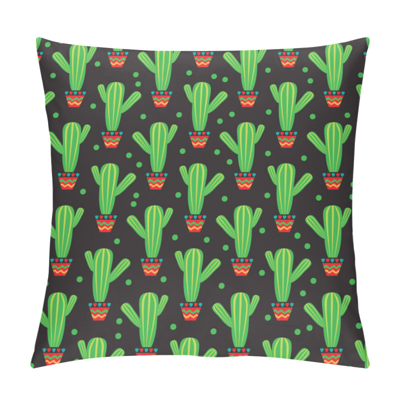 Personality  Seamless Pattern With  Cactus. Cinco De Mayo Symbols. Vector Illustration. Design Elements For Fabric, Banner, Wallpaper, Wrapping Paper. Pillow Covers