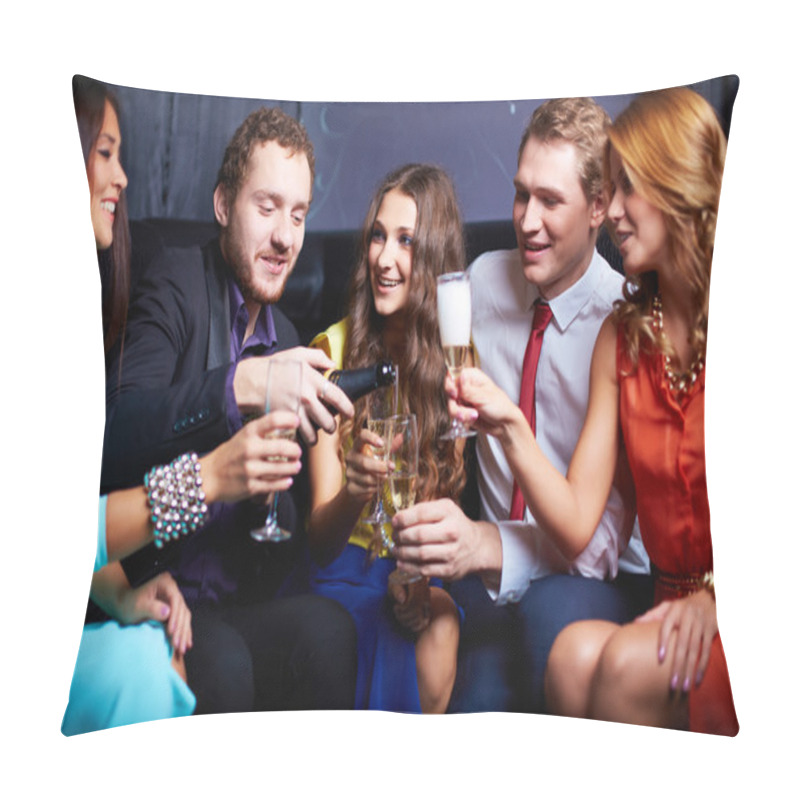 Personality  Friends With Flutes Of Champagne Pillow Covers