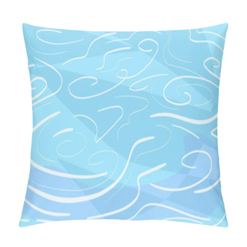 Personality  Ice Rink Background With Marks From Skating And Hockey Scratched Lines. Blue Banner Template With Abstract Ice Pattern. Winter Backdrop. Cold Season Horizontal Concept. Vector Illustration. Pillow Covers