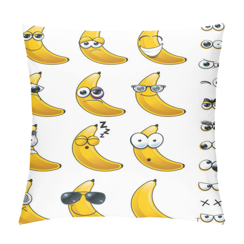 Personality  Banana Emoticon Set Pillow Covers