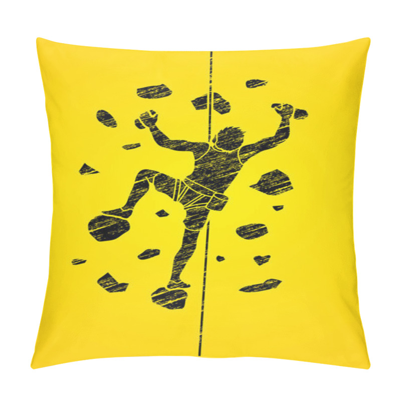 Personality  Man Climbing On The Wall Pillow Covers