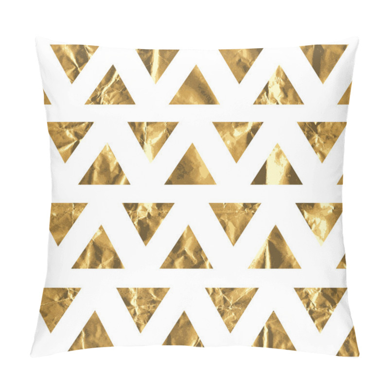 Personality  Geometric Seamless Pattern With Gold Triangles Pillow Covers