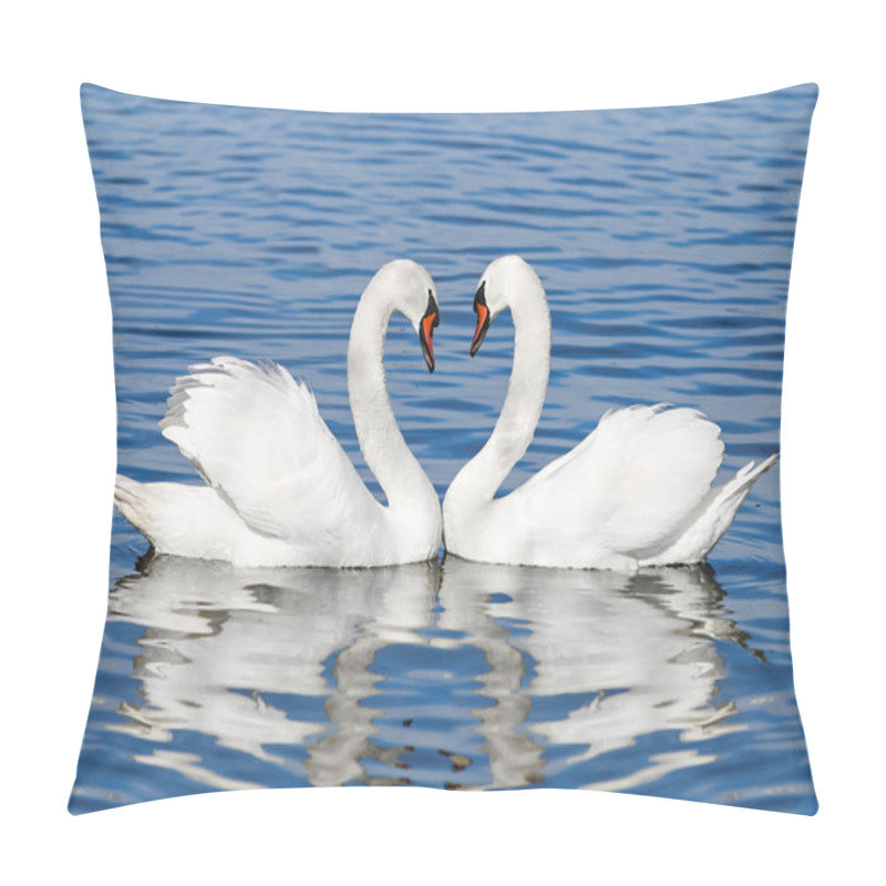 Personality  Pair Of White Swans Pillow Covers