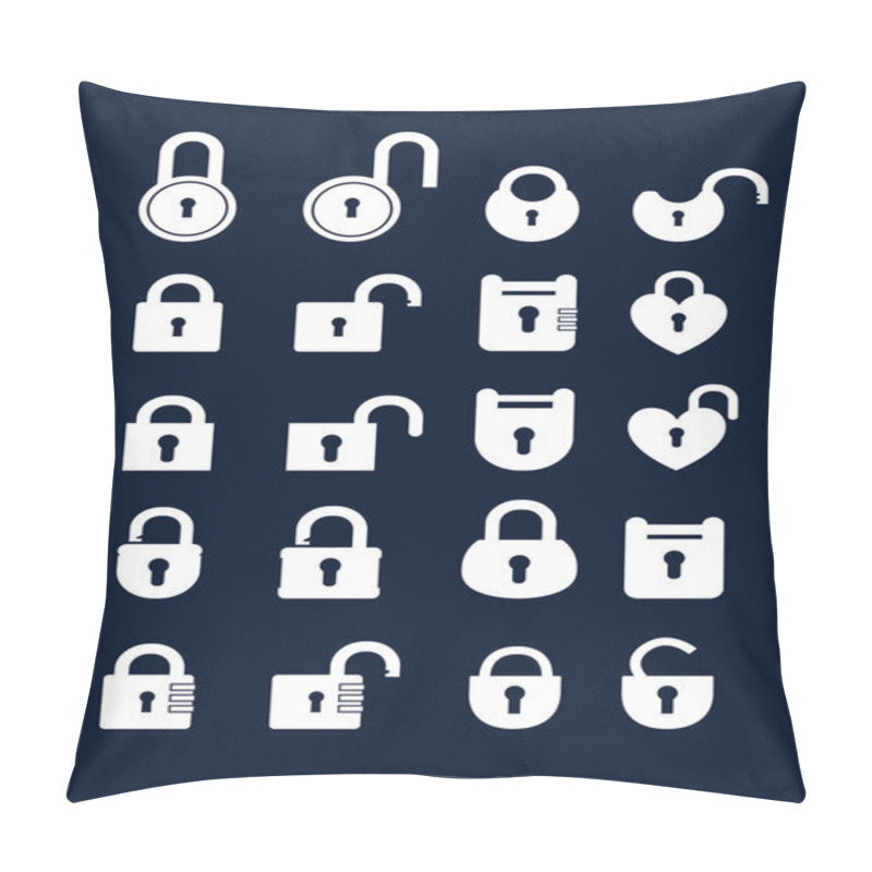 Personality  Locks Silhouettes Set Pillow Covers