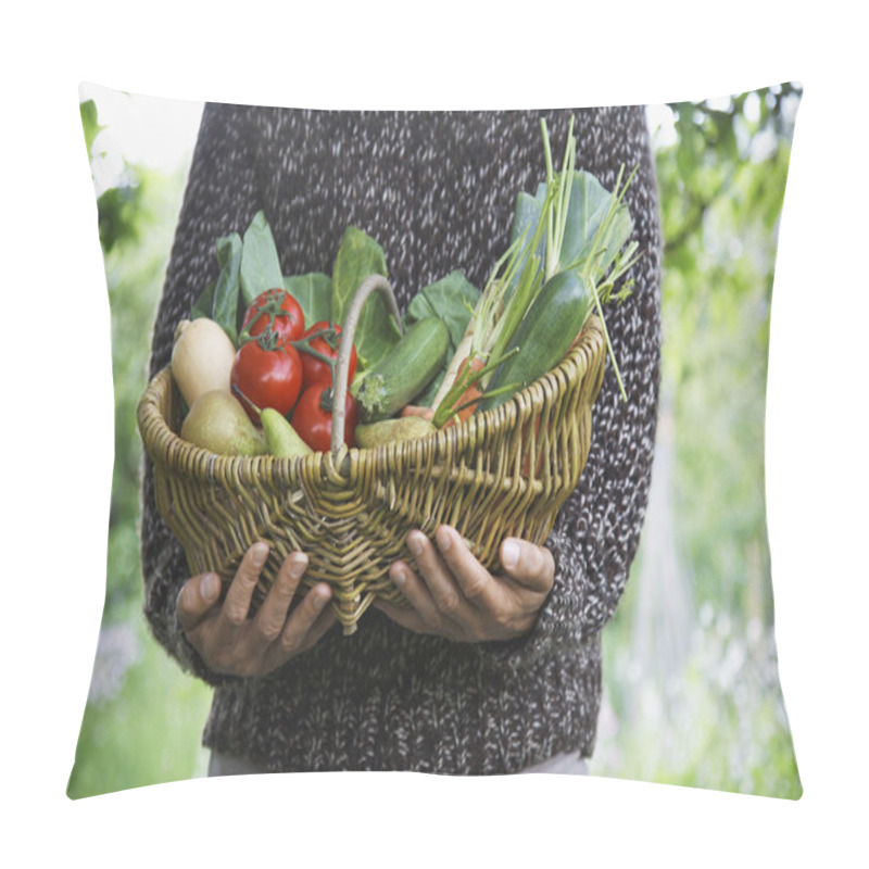 Personality  Man With Fruits And Vegetables  Pillow Covers