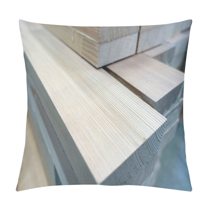 Personality  Glued Pine Timber Beams For Wooden Windows Closeup View Pillow Covers