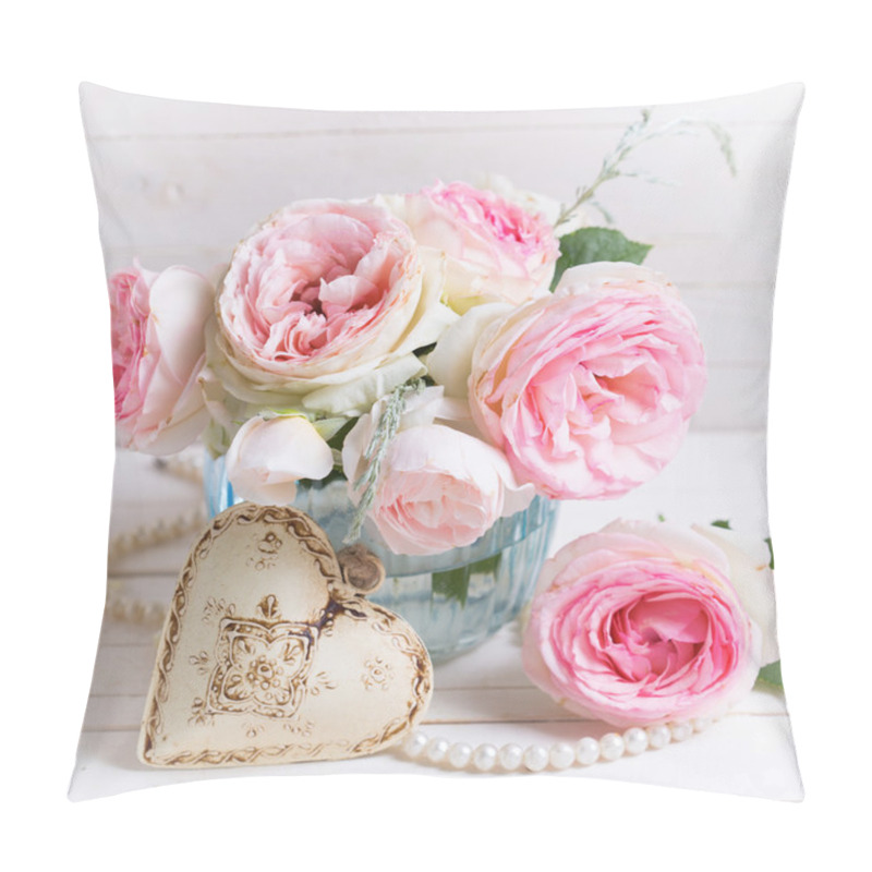 Personality  Roses Flowers  In Blue Vase Pillow Covers