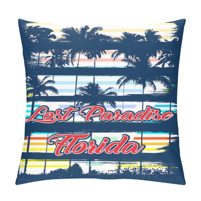 Personality  Florida Summer Tee Graphic Design Pillow Covers