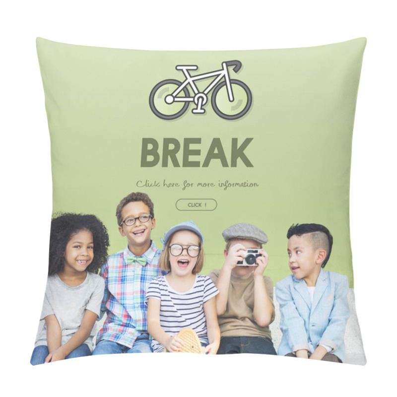 Personality  Portrait Of Smiling Children  Pillow Covers