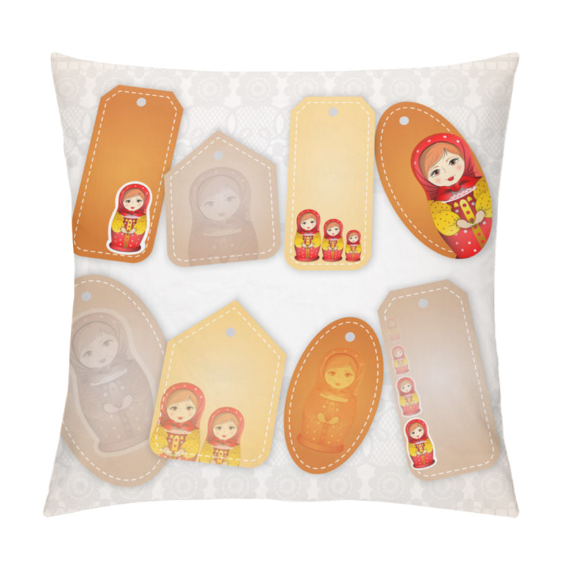 Personality  Banners Matryoshka, Vector Design Pillow Covers