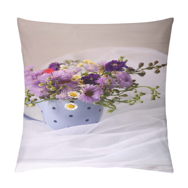 Personality  Beautiful Wild Flowers On Fabric Pillow Covers