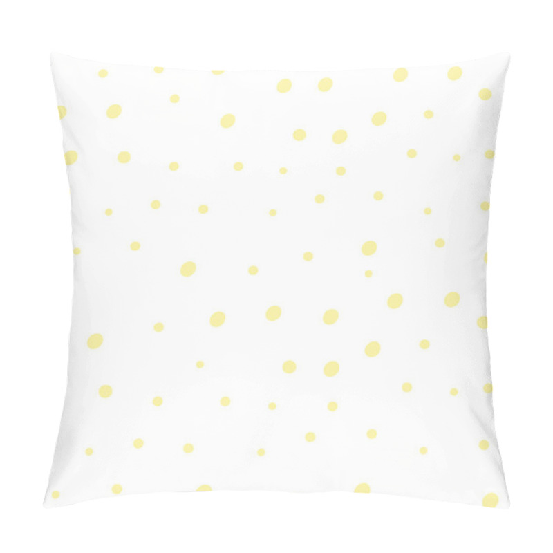 Personality  White Seamless Background.. Web Texture. Yellow Spots On A White Background. Pillow Covers