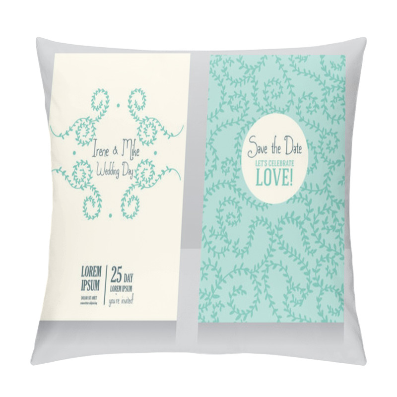 Personality  Two Floral Wedding Cards Pillow Covers