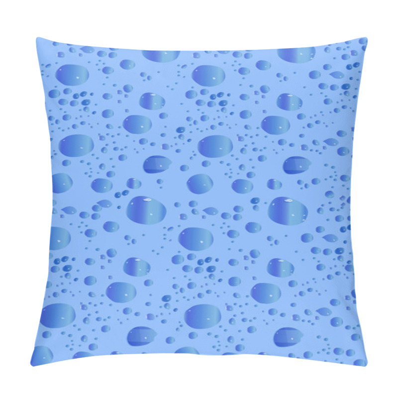 Personality  Blue Drops Background Illustration Pillow Covers