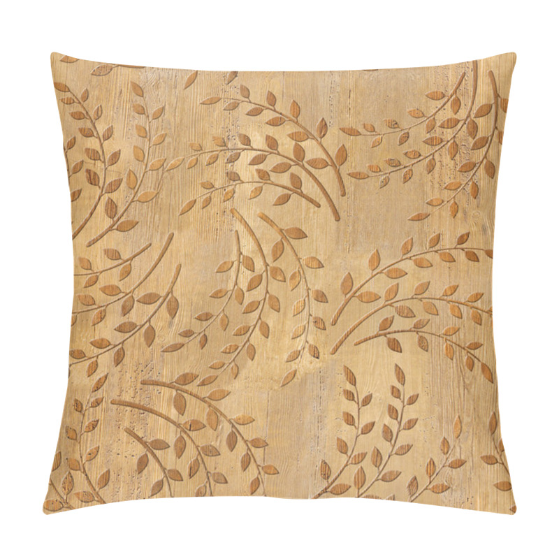 Personality  Pattern Of The Decorative Leaves And Twigs - Wood Texture Pillow Covers