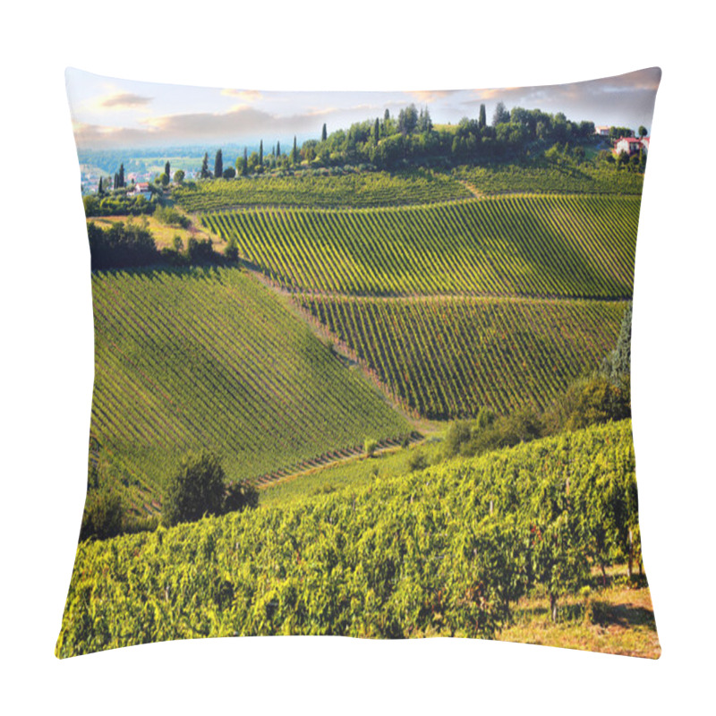 Personality  Hills Of Tuscany With Vineyard In The Chianti Region Pillow Covers