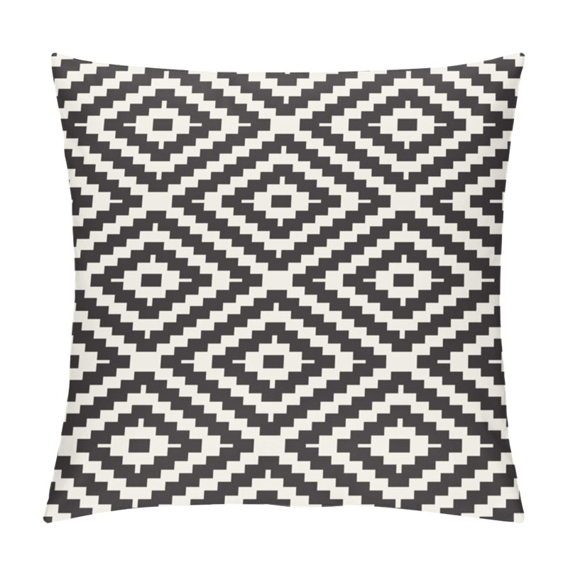 Personality  Seamless Tracery Pattern. Repeated Lattice. Symmetric Geometric Abstract Wallpaper. Trellis Ethnic Motif. Vector Illustration Pillow Covers