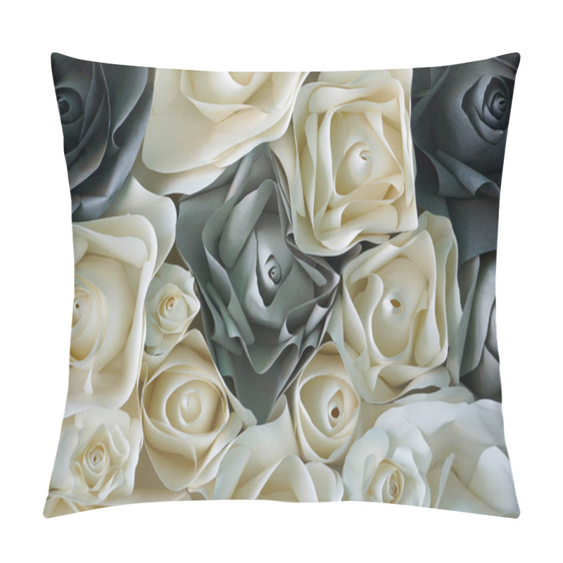 Personality  Rose Flower Made Of Paper Pillow Covers