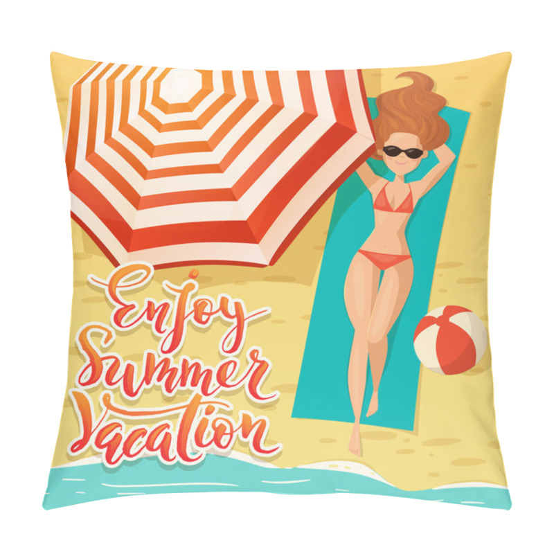 Personality  Enjoy Summer Vacation Poster  Pillow Covers