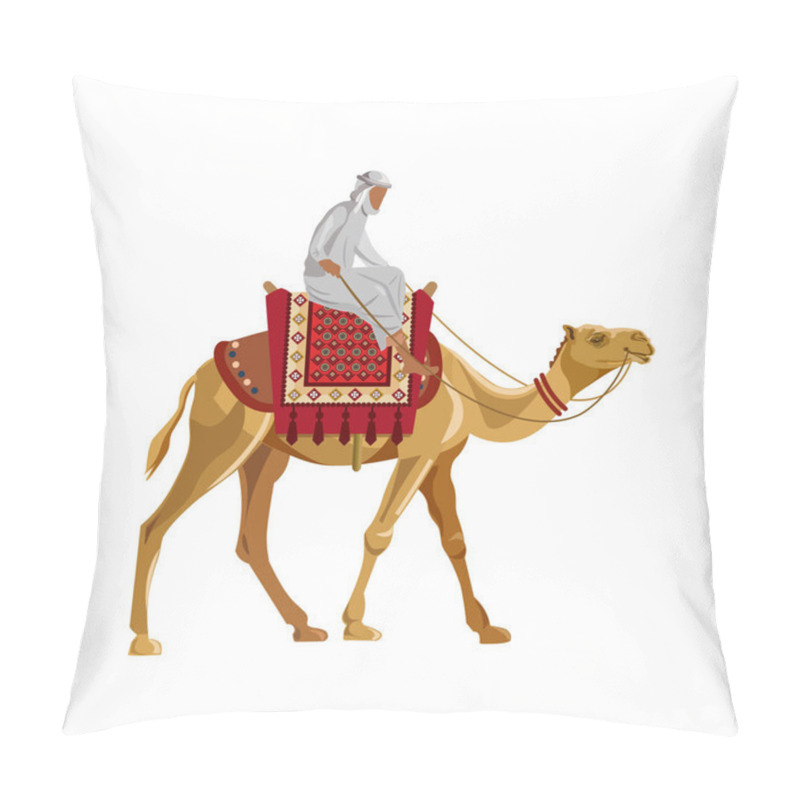 Personality  Arab Man Riding A Camel Pillow Covers