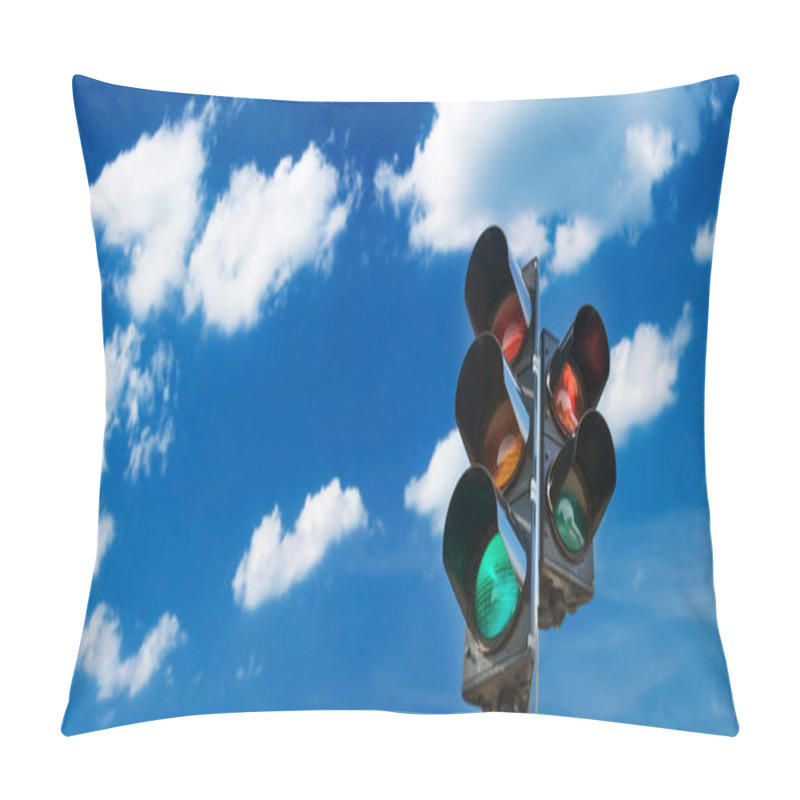 Personality  Traffic Lights On Sunny Day Pillow Covers