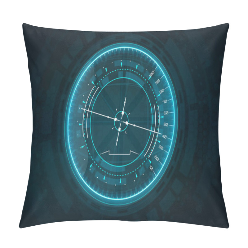 Personality  Futuristic Gadget In HUD Style Pillow Covers