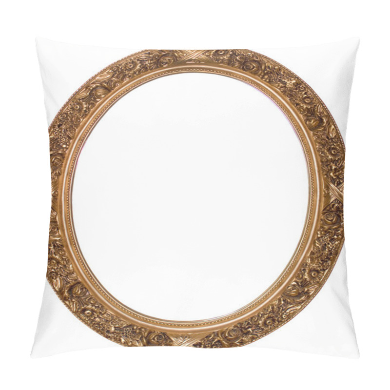 Personality  Oval Gold Picture Frame Pillow Covers