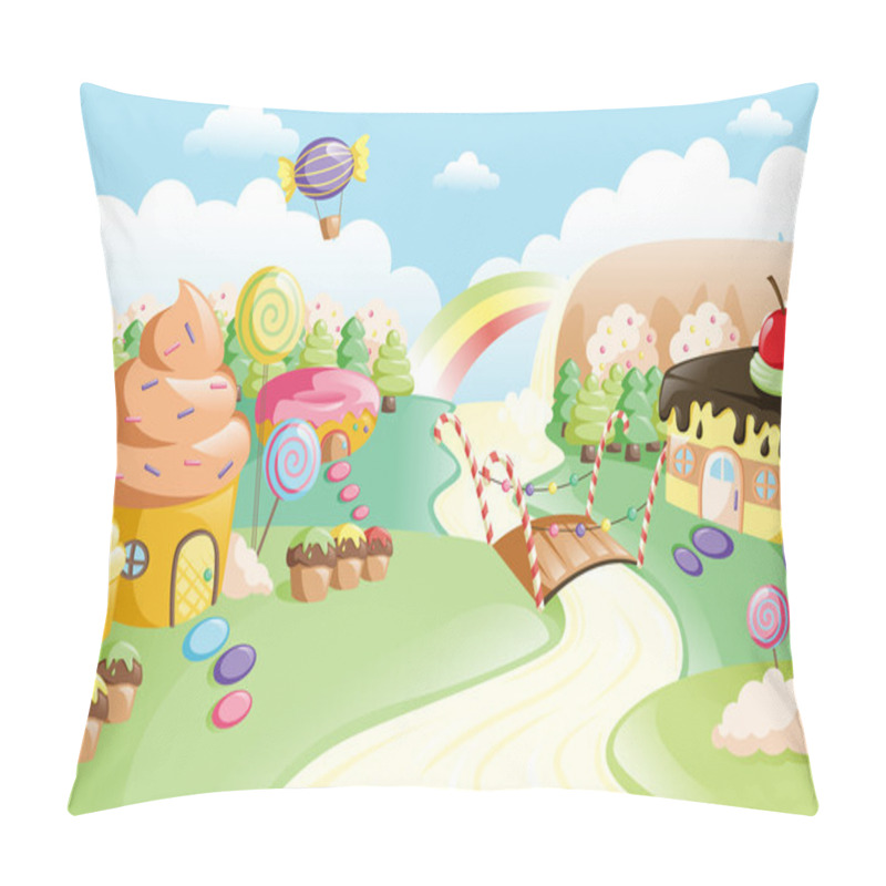 Personality  Fantasy Sweet Food Land Pillow Covers