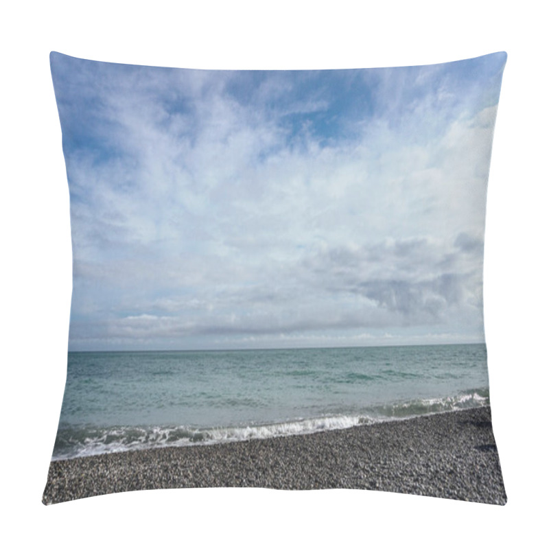 Personality  The Sandy Beach Is Deserted Sea Shore Pillow Covers