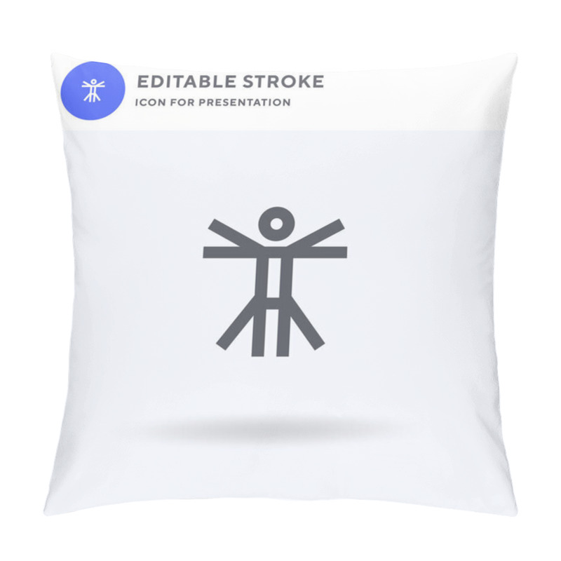 Personality  Da Vinci Icon Vector, Filled Flat Sign, Solid Pictogram Isolated On White, Logo Illustration. Da Vinci Icon For Presentation. Pillow Covers