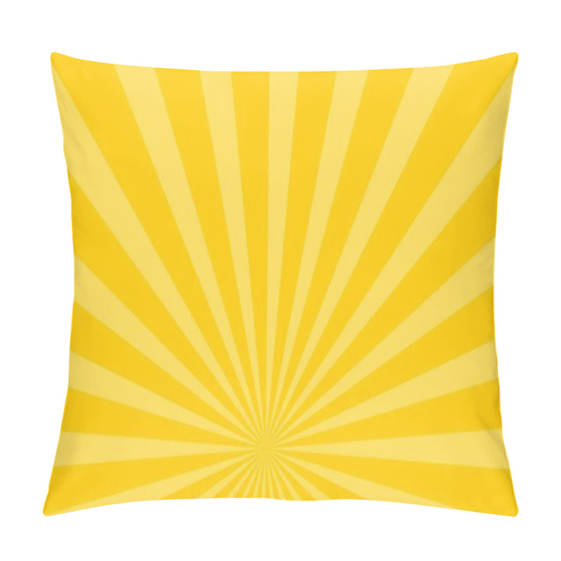 Personality  Retro Background Rays. Sunburst Pattern Yellow Orange Product Marketing Vector Background. Radial Burst Background Pattern. Pillow Covers