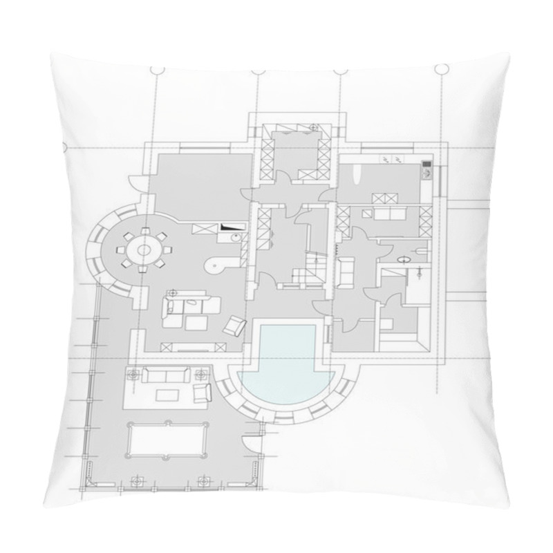 Personality  Standard Living Room Furniture Symbols Set Pillow Covers