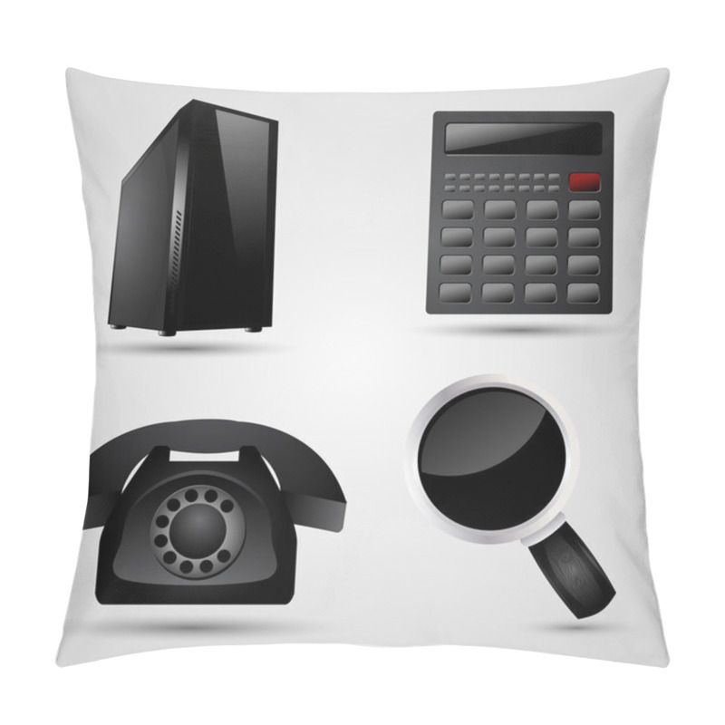 Personality  Vector Illustration Of Business Icons. Pillow Covers