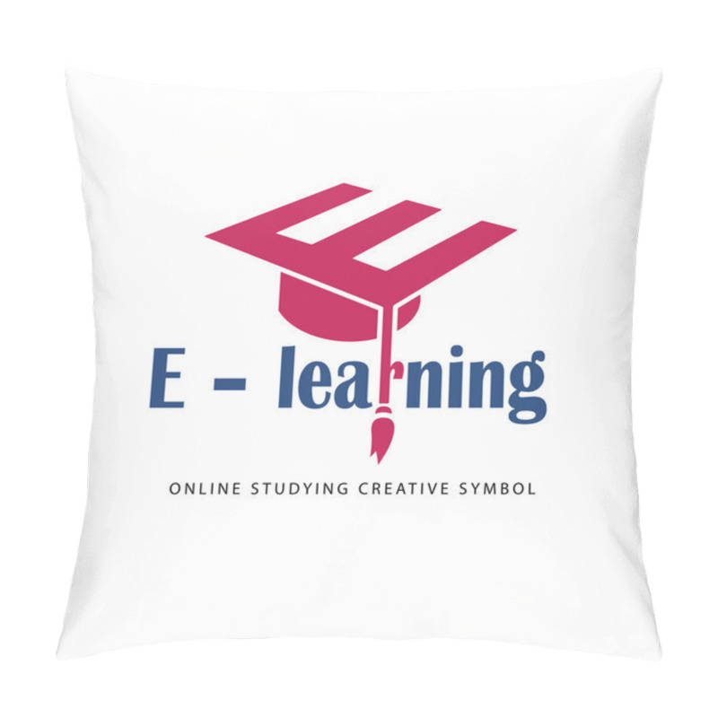 Personality  E Learning Logo Template. Pillow Covers