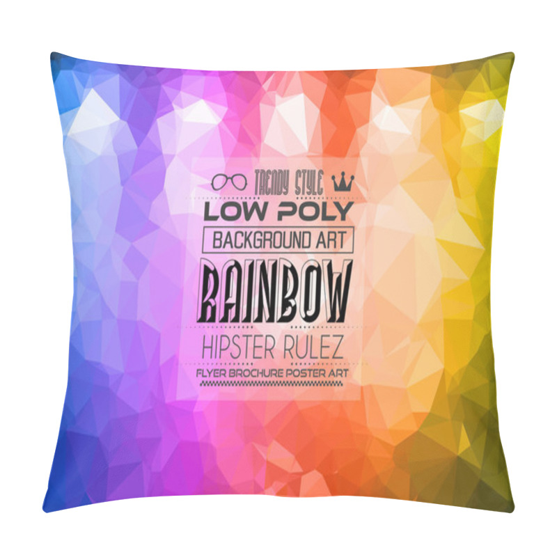 Personality  Low Poly Triangular Background Pillow Covers