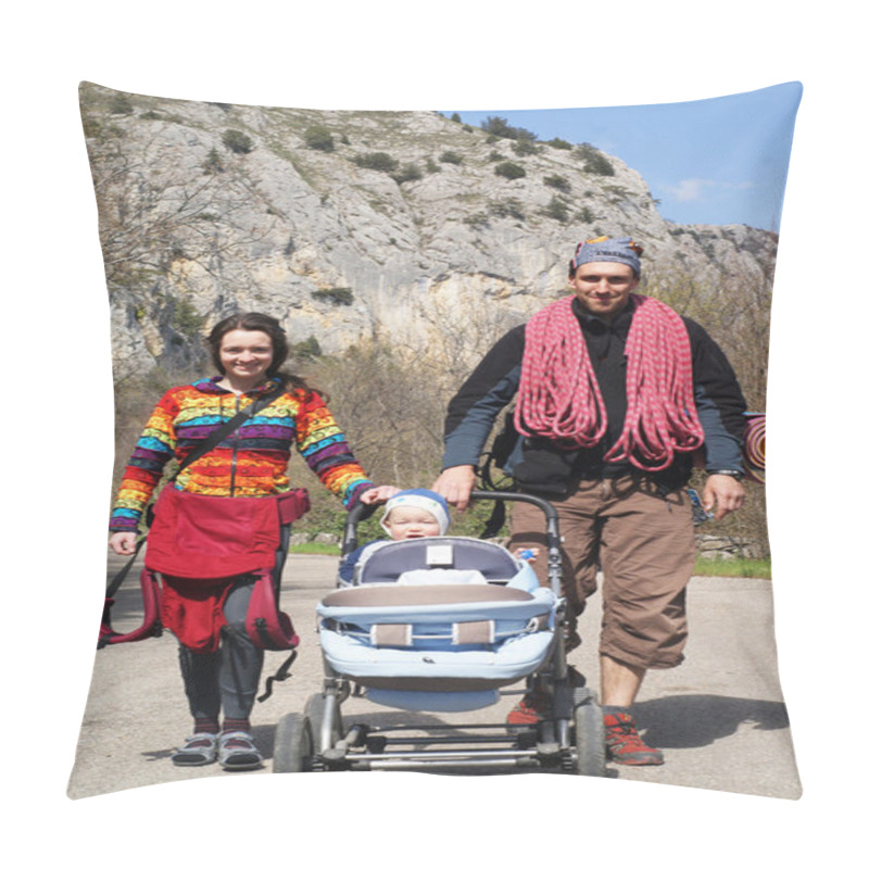 Personality  The Family Of Climbers On The Nature Pillow Covers