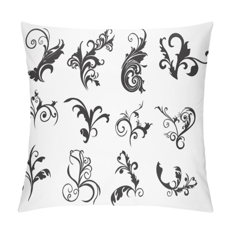 Personality  Abstract Set Of Floral Tattos Pillow Covers