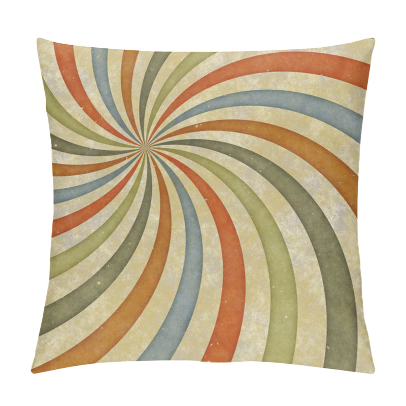 Personality  Sixties Style Grungy Sunburst Swirl Pillow Covers