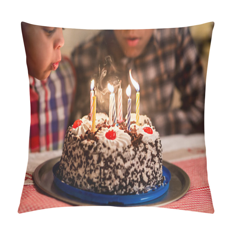 Personality  Black Boys Blow Candles Out. Pillow Covers