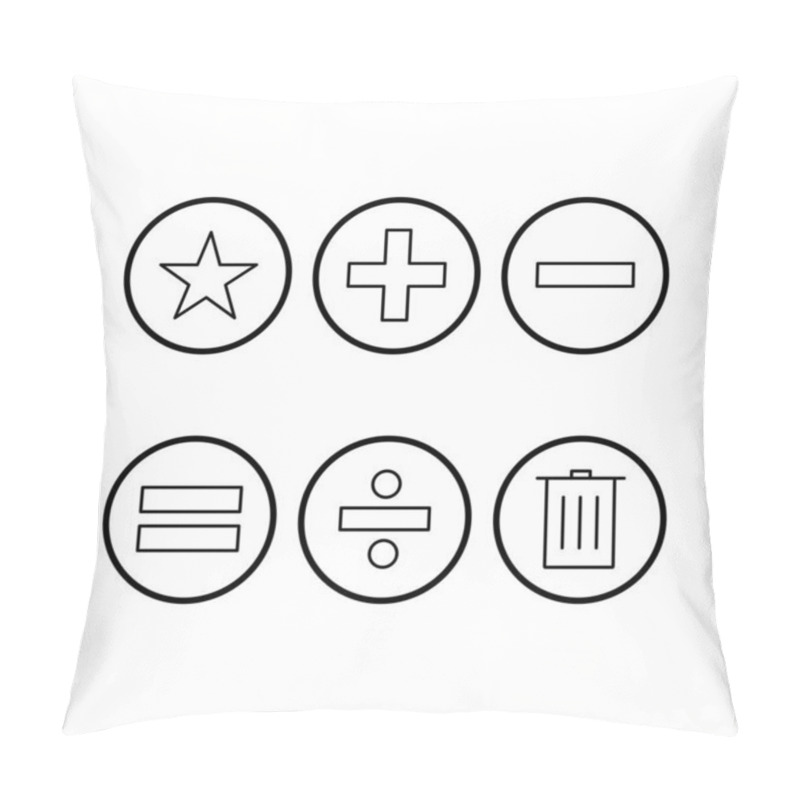 Personality  6 Basic Elements Icons Sheet Isolated On White Background... Pillow Covers