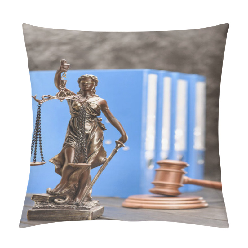 Personality  Statue Of Lady Justice  Pillow Covers