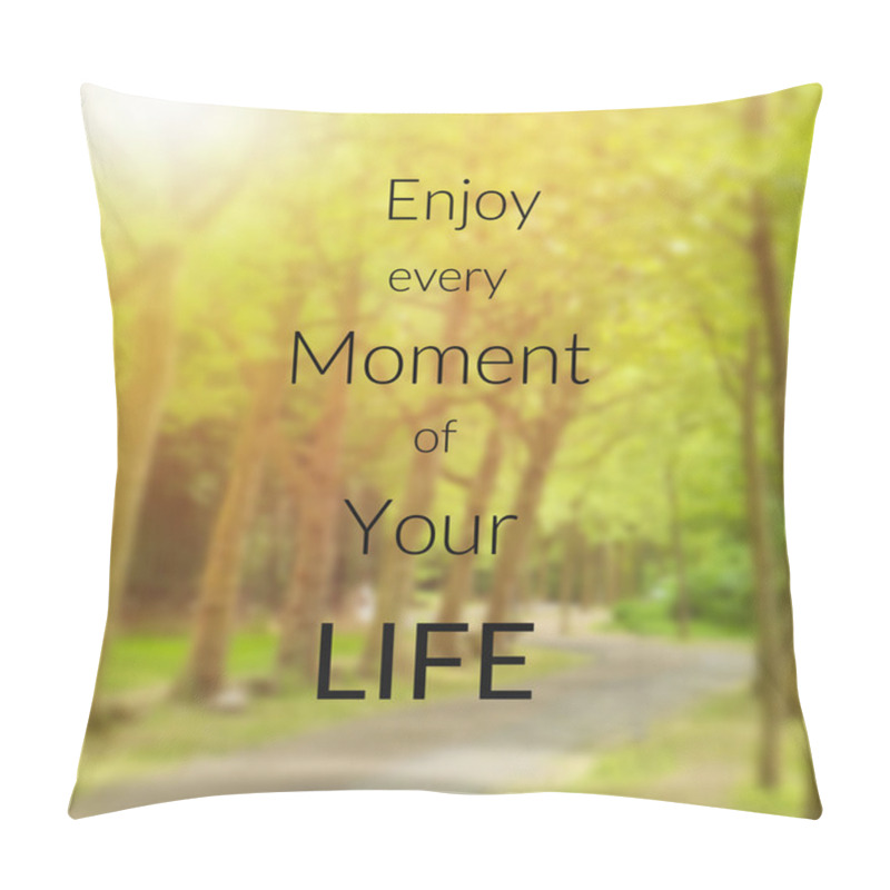 Personality  Inspirational Quote On Blurred  Background Pillow Covers