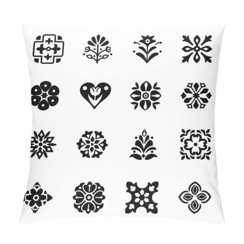 Personality  Collection Of Flourish Artwork Solid Icons  Pillow Covers