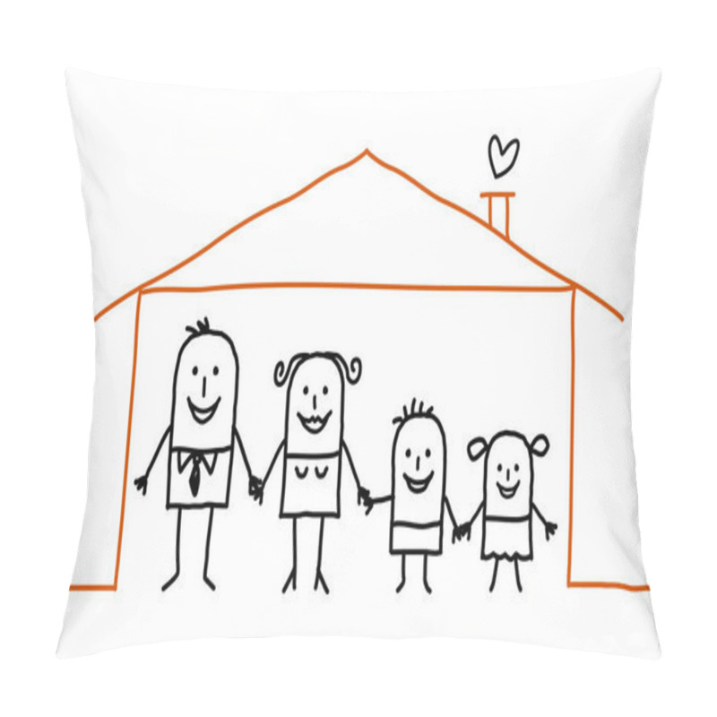 Personality  Cartoon Family - At Home Pillow Covers