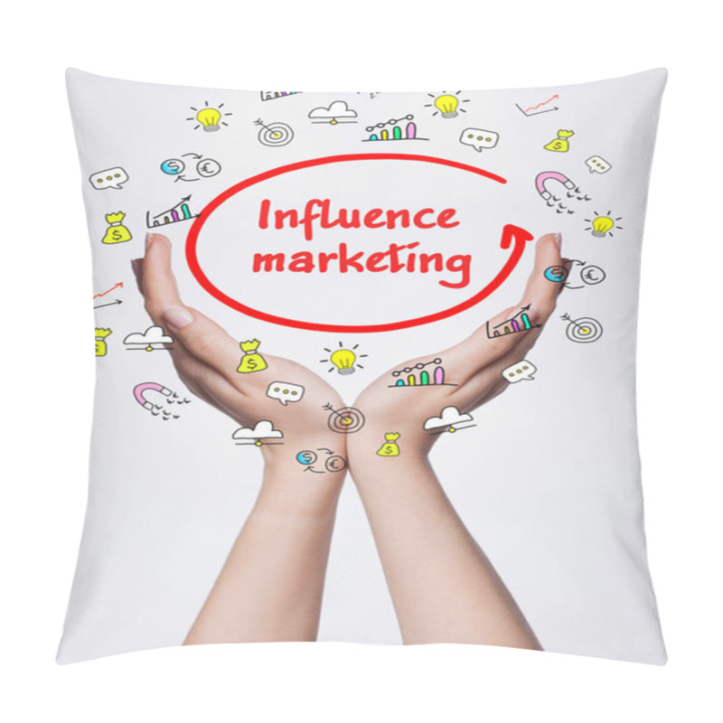 Personality  Technology, Internet, Business And Marketing. Young Business Wom Pillow Covers