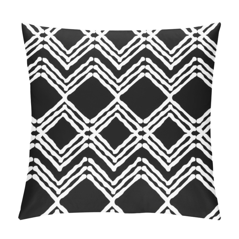 Personality  Ethnic Boho Seamless Pattern.  Traditional Ornament. Geometric Background. Tribal Pattern. Folk Motif. Textile Rapport. Pillow Covers