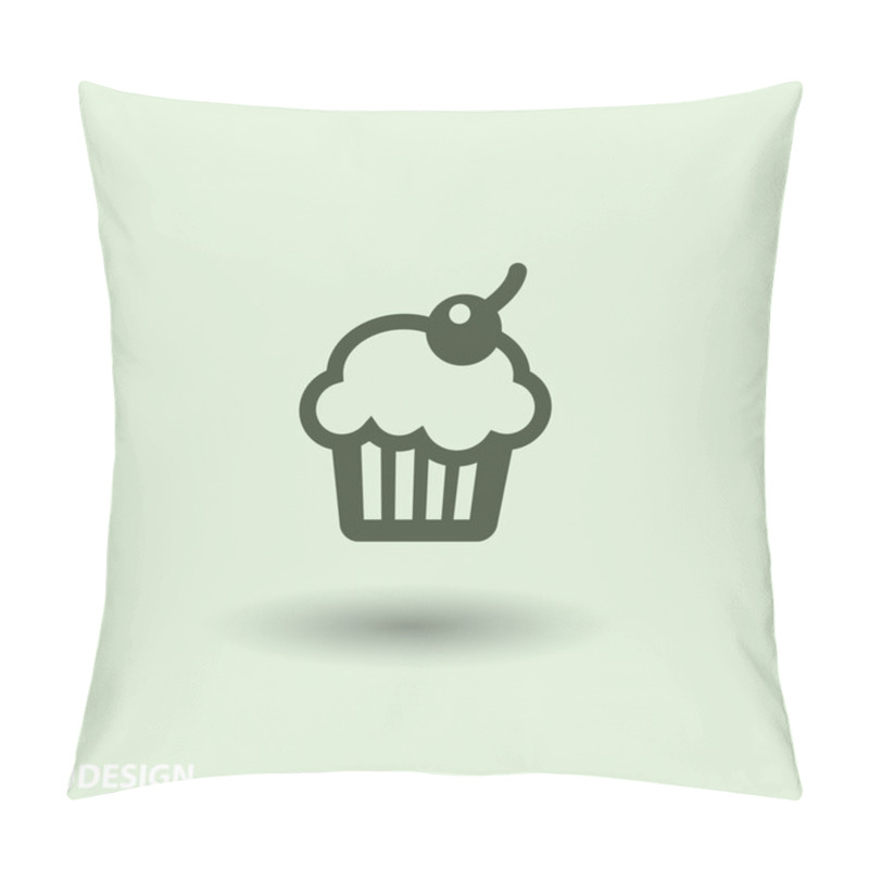 Personality  Pictograph Of Cupcake Icon Pillow Covers