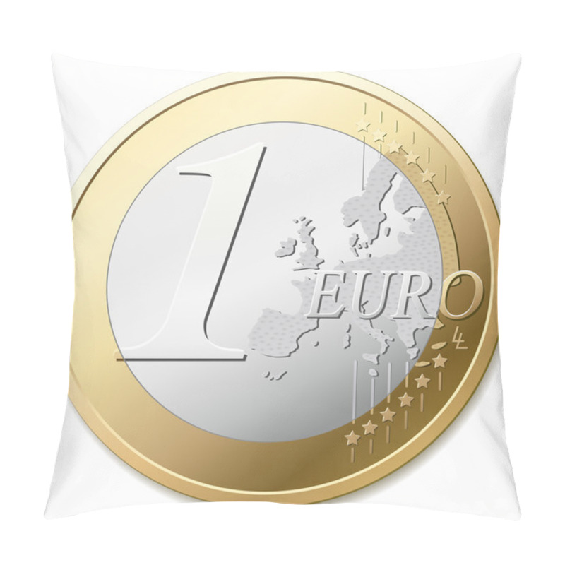 Personality  1 Euro Coin Pillow Covers